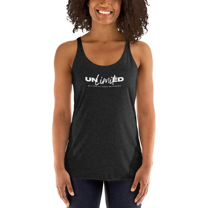 Unlimited - With God all things are Possible - Women's Racerback Tank